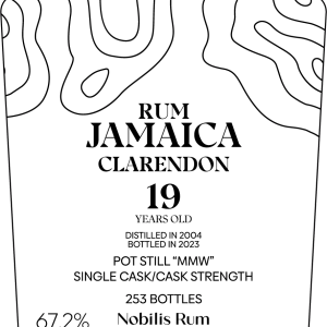 Nobilis #38 Jamaica Clarendon MMW 2004 19yr 67.2% ABV