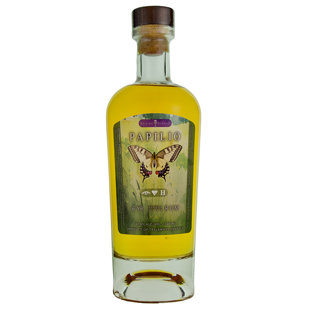 Papilio Hampden 6yr C<>H (500ml) 67.6% ABV (bottled by Nobilis for Raising Glasses)